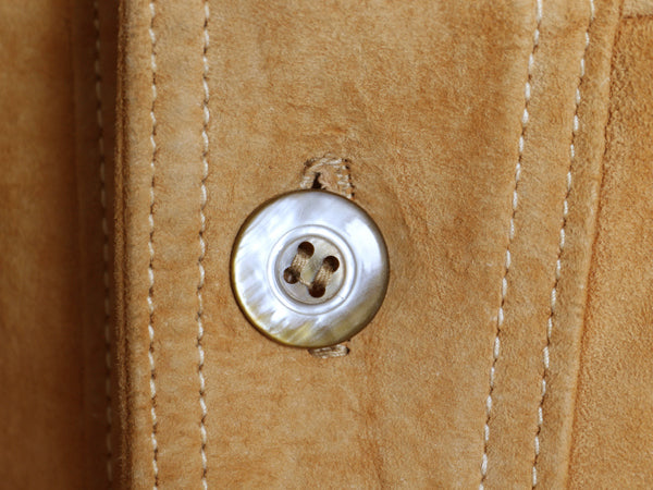 70s USA製 マクレガー 本革 レザー シャツ ジャケット メンズ M 程 ヴィンテージ 鹿革 ディアスキン スウェード ライナー付き ウエスタン