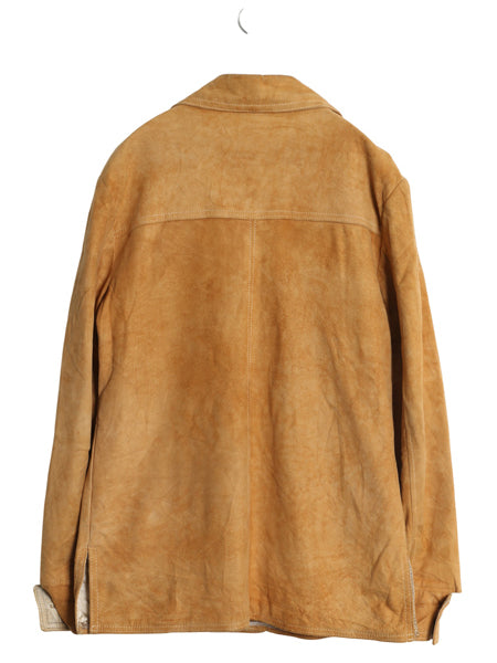 70s USA製 マクレガー 本革 レザー シャツ ジャケット メンズ M 程 ヴィンテージ 鹿革 ディアスキン スウェード ライナー付き ウエスタン