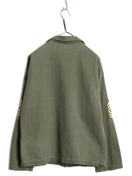 40s ★ 米軍実物 US ARMY M-47 HBT ユーティリティ シャツ ジャケット メンズ M 程/ ヴィンテージ ミリタリー ヘリンボーン 13スター 軍物