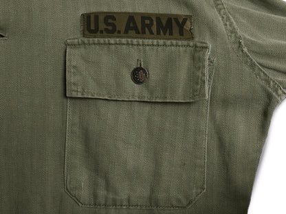 40s ★ 米軍実物 US ARMY M-47 HBT ユーティリティ シャツ ジャケット メンズ M 程/ ヴィンテージ ミリタリー ヘリンボーン 13スター 軍物