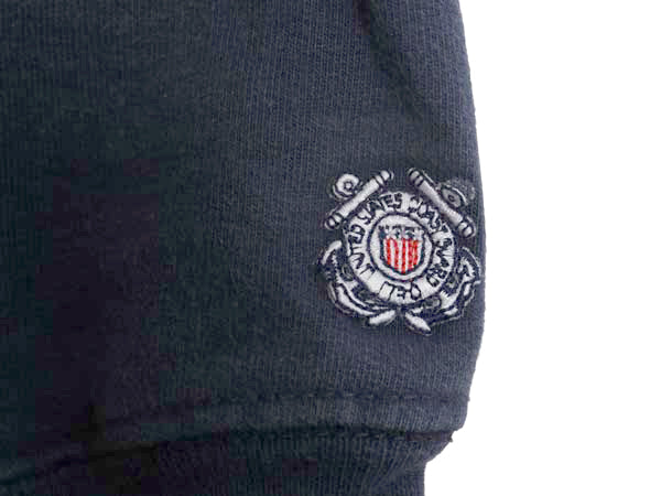 USA製 COAST GUARD プリント スウェット フード パーカー メンズ XL / トレーナー 裏起毛 ヘビーウェイト 大きいサイズ 軍物 ミリタリー 紺