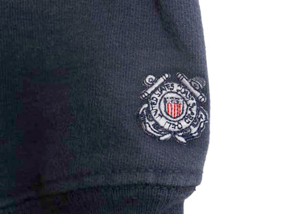 USA製 COAST GUARD プリント スウェット フード パーカー メンズ XL / トレーナー 裏起毛 ヘビーウェイト 大きいサイズ 軍物 ミリタリー 紺