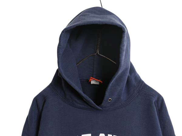 USA製 COAST GUARD プリント スウェット フード パーカー メンズ XL / トレーナー 裏起毛 ヘビーウェイト 大きいサイズ 軍物 ミリタリー 紺