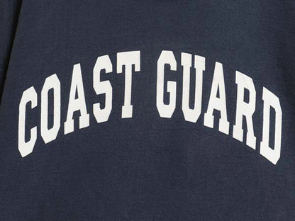 USA製 COAST GUARD プリント スウェット フード パーカー メンズ XL / トレーナー 裏起毛 ヘビーウェイト 大きいサイズ 軍物 ミリタリー 紺