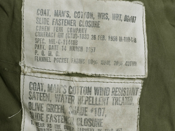 50s 米軍実物 US ARMY M-51 フィールド ジャケット MEDIUM REGULAR / 古着 58年製 ヴィンテージ ミリタリー 軍物 M51 ブルゾン ジャンパー