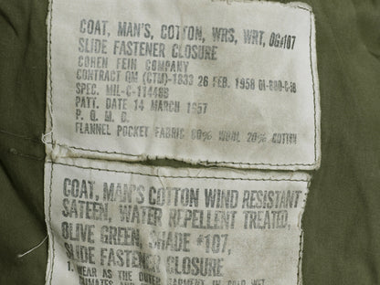 50s 米軍実物 US ARMY M-51 フィールド ジャケット MEDIUM REGULAR / 古着 58年製 ヴィンテージ ミリタリー 軍物 M51 ブルゾン ジャンパー