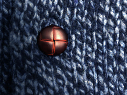 エルエルビーン ヘンリーネック ニット セーター メンズ L / 古着 アウトドア ラム ウール モックネック 長袖ニット プルオーバー 無地 紺