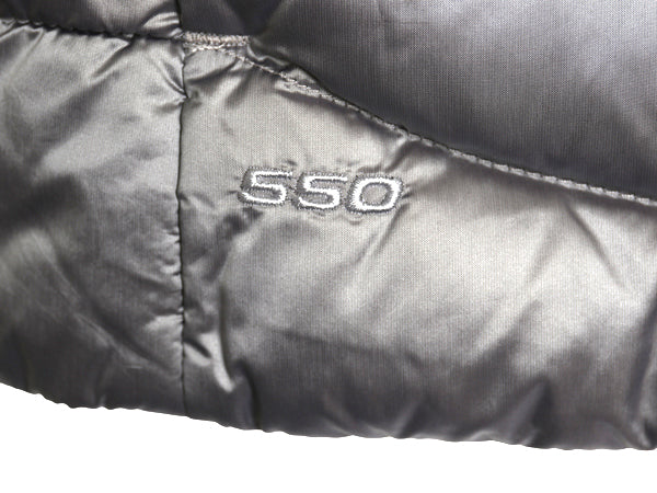 US企画 ノースフェイス ナイロン ダウン ベスト レディース M 古着 フルジップ キルティング 550フィル アウトドア 重ね着 ハイネック 企業