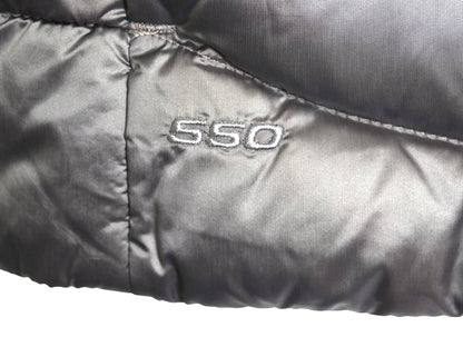 US企画 ノースフェイス ナイロン ダウン ベスト レディース M 古着 フルジップ キルティング 550フィル アウトドア 重ね着 ハイネック 企業