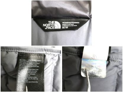 US企画 ノースフェイス ナイロン ダウン ベスト レディース M 古着 フルジップ キルティング 550フィル アウトドア 重ね着 ハイネック 企業