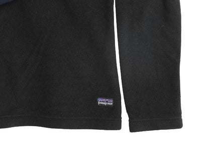 パタゴニア マイクロD ハーフジップ フリース プルオーバー レディース S 11年製 ロンT 長袖 Tシャツ ハイネック アウトドア 企業 ブラック