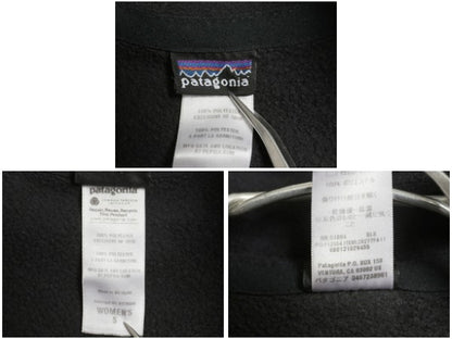 パタゴニア マイクロD ハーフジップ フリース プルオーバー レディース S 11年製 ロンT 長袖 Tシャツ ハイネック アウトドア 企業 ブラック