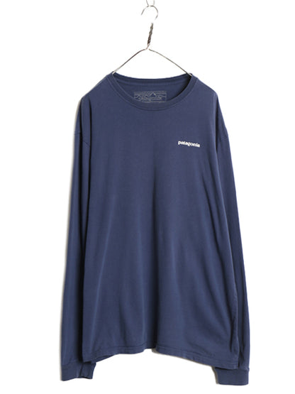 USA製 パタゴニア 両面 プリント 長袖 Tシャツ メンズ XXL ロンT ロングスリーブ P6 バックプリント ボックスロゴ カットソー 大きいサイズ