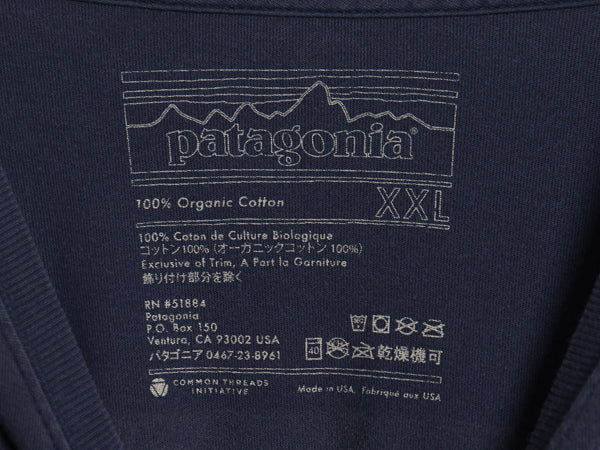USA製 パタゴニア 両面 プリント 長袖 Tシャツ メンズ XXL ロンT ロングスリーブ P6 バックプリント ボックスロゴ カットソー 大きいサイズ