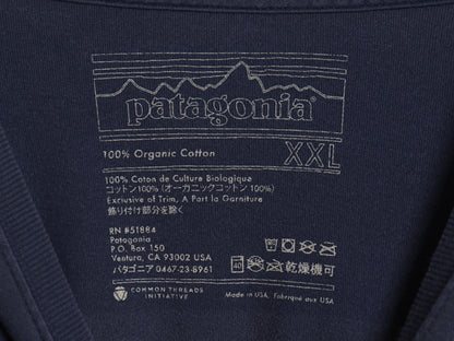 USA製 パタゴニア 両面 プリント 長袖 Tシャツ メンズ XXL ロンT ロングスリーブ P6 バックプリント ボックスロゴ カットソー 大きいサイズ