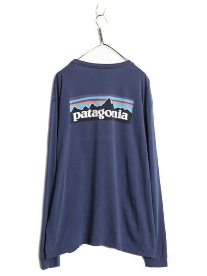 USA製 パタゴニア 両面 プリント 長袖 Tシャツ メンズ XXL ロンT ロングスリーブ P6 バックプリント ボックスロゴ カットソー 大きいサイズ