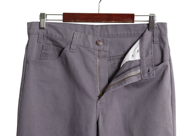 80s USA製 ★ リーバイス 517 スタプレ フレア パンツ メンズ 34 30 / ヴィンテージ ピケ ブーツカット スラックス ボトムス 42タロン 灰