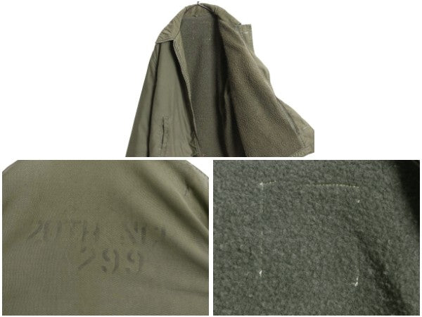 60s 70s 米軍実物 USN ネイビー シービーズ A-2 デッキ ジャケット メンズ M 程 ヴィンテージ ミリタリー 軍物 裏ボア ブルゾン ステンシル