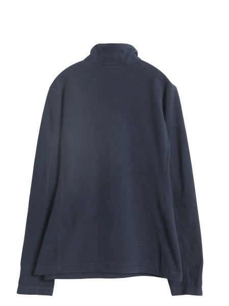 パタゴニア マイクロD ハーフジップ フリース プルオーバー レディース XL 18年製 ロンT 長袖 Tシャツ ハイネック 大きいサイズ 企業物 紺