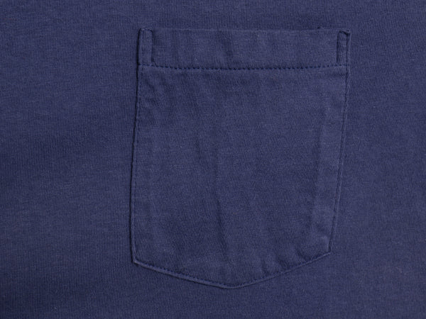 90s USA製 オールド ギャップ ポケット付き 無地 半袖 Tシャツ メンズ S シングルステッチ ヘビーウェイト コットン ポケT 耳付き ネイビー