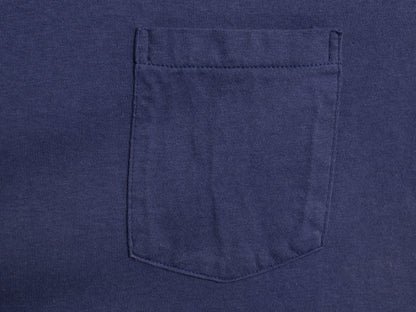 90s USA製 オールド ギャップ ポケット付き 無地 半袖 Tシャツ メンズ S シングルステッチ ヘビーウェイト コットン ポケT 耳付き ネイビー