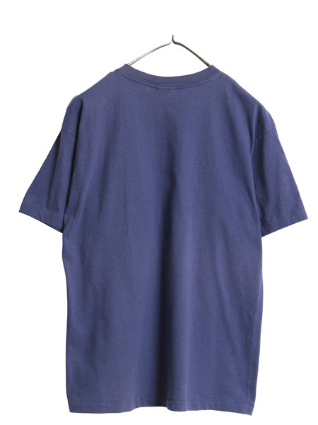 90s USA製 オールド ギャップ ポケット付き 無地 半袖 Tシャツ メンズ S シングルステッチ ヘビーウェイト コットン ポケT 耳付き ネイビー