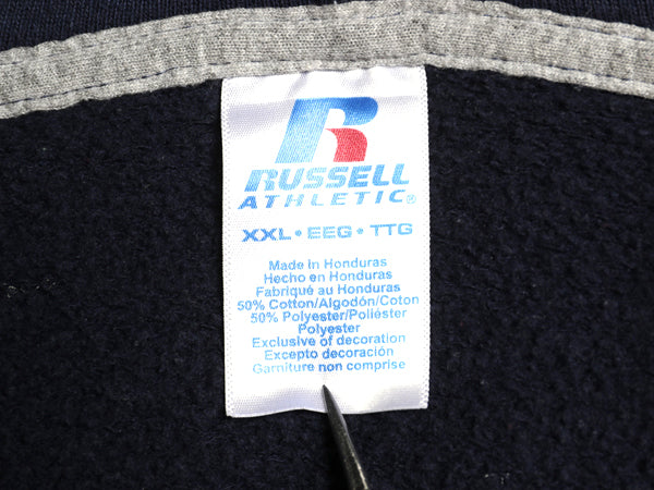 00s ラッセル 無地 フルジップ スウェット フード パーカー メンズ レディース XXL オールド トレーナー ワンポイント 裏起毛 大きいサイズ