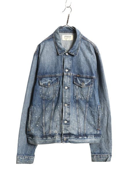 デニム&サプライ ラルフローレン デニム ジャケット メンズ XXL ポロ ヴィンテージ 加工 ジージャン 70506 タイプ トラッカー 大きいサイズ