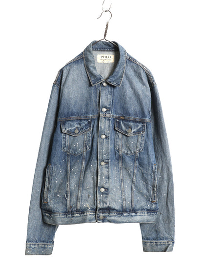 デニム&サプライ ラルフローレン デニム ジャケット メンズ XXL ポロ ヴィンテージ 加工 ジージャン 70506 タイプ トラッカー 大きいサイズ