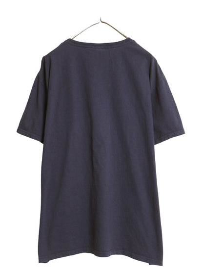 90s ポロ ラルフローレン 半袖 Tシャツ メンズ XL / オールド コットン ワンポイント カットソー シンプル トップス 大きいサイズ ネイビー