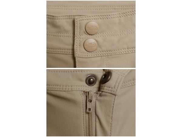 US企画 ノースフェイス アフロディーテ パンツ 6 レディース S 程 ストレッチ ナイロン ストレート クロップド ロールアップ 2WAY ベージュ