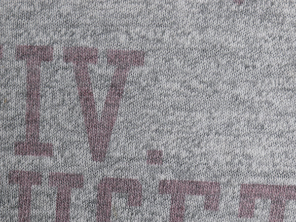 50s ランタグ ★ チャンピオン 3段 染込み プリント Tシャツ メンズ M 程/ 古着 ヴィンテージ 当時物 カレッジ シングルステッチ 霜降り 灰