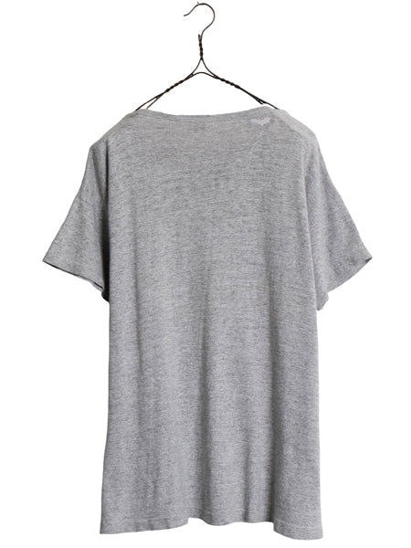 50s ランタグ ★ チャンピオン 3段 染込み プリント Tシャツ メンズ M 程/ 古着 ヴィンテージ 当時物 カレッジ シングルステッチ 霜降り 灰
