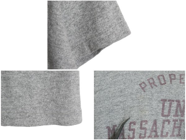 50s ランタグ ★ チャンピオン 3段 染込み プリント Tシャツ メンズ M 程/ 古着 ヴィンテージ 当時物 カレッジ シングルステッチ 霜降り 灰