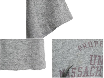 50s ランタグ ★ チャンピオン 3段 染込み プリント Tシャツ メンズ M 程/ 古着 ヴィンテージ 当時物 カレッジ シングルステッチ 霜降り 灰