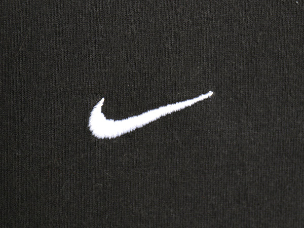 00s ナイキ スモール スウッシュ 刺繍 半袖Tシャツ メンズ XL オールド ヘビーウェイト コットン ワンポイント カットソー 大きいサイズ 黒