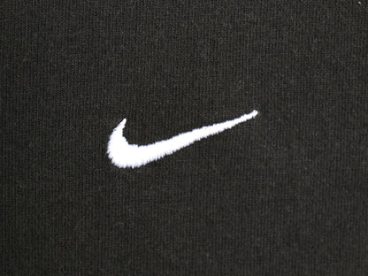 00s ナイキ スモール スウッシュ 刺繍 半袖Tシャツ メンズ XL オールド ヘビーウェイト コットン ワンポイント カットソー 大きいサイズ 黒