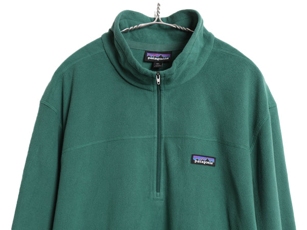 パタゴニア マイクロD ハーフジップ フリース プルオーバー メンズ XXL 24年製 アウトドア ロンT 長袖 Tシャツ ハイネック 大きいサイズ 緑
