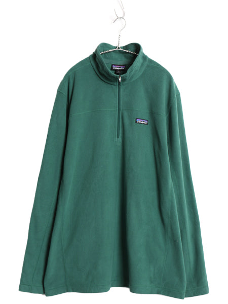 パタゴニア マイクロD ハーフジップ フリース プルオーバー メンズ XXL 24年製 アウトドア ロンT 長袖 Tシャツ ハイネック 大きいサイズ 緑