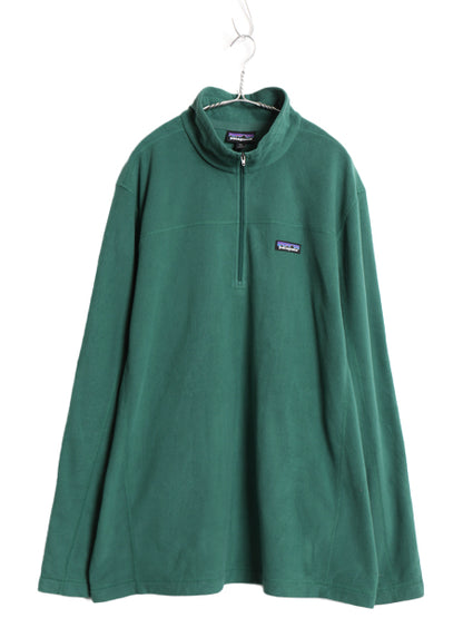 パタゴニア マイクロD ハーフジップ フリース プルオーバー メンズ XXL 24年製 アウトドア ロンT 長袖 Tシャツ ハイネック 大きいサイズ 緑