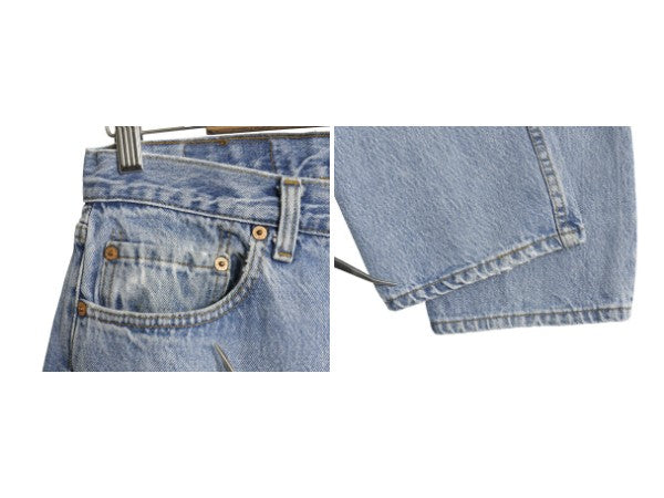 90s USA製 リーバイス 501 デニム パンツ メンズ 33 30 古着 オールド ジーンズ ジーパン ストレート ボタンフライ ボトムス アタリ 赤タブ