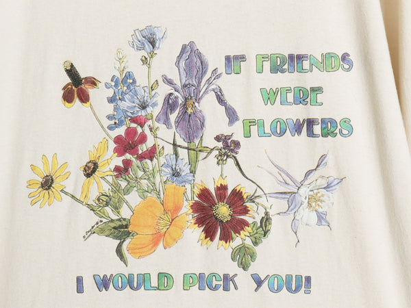 デッドストック 90s フラワー アート イラスト 3面 プリント Tシャツ メンズ M / オールド グラフィック ロンT ロングスリーブ カットソー