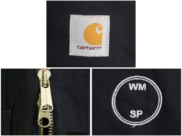 US企画 カーハート トラディショナル コート メンズ L / 古着 ダック ジャケット ブルゾン ジャンパー 中綿 キルティング ライナー 企業 紺