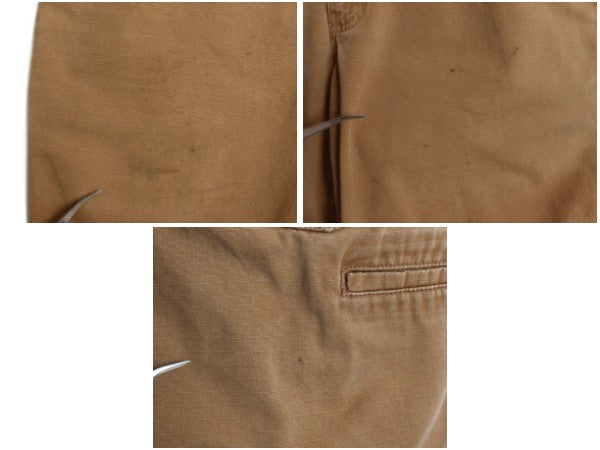 カーハート キャンバス ショートパンツ メンズ 34 ワーク コットン ショーツ 短パン ダック ハーフパンツ ワンポイント ゆったり ブラウン