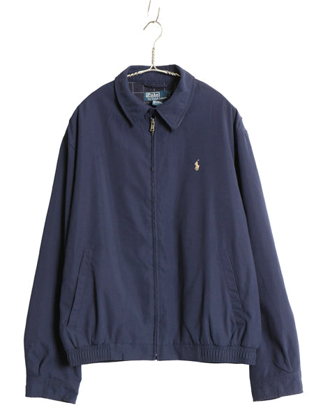 90s ポロ ラルフローレン スイングトップ ジャケット メンズ M / 古着 オールド スムース 素材 フルジップ チェック ライナー付き ブルゾン