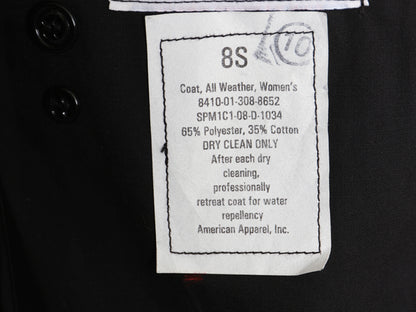 デッドストック 米軍実物 US ARMY オールウェザー トレンチ コート 8S レディース M 08年製 ライナー付き ロングコート ミリタリー 軍物 黒