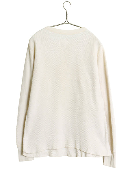 80s 米軍実物 US ARMY 長袖 サーマル Tシャツ L 小さめ メンズ M 程 87年製 ヴィンテージ 100% コットン アンダーシャツ インナー ワッフル