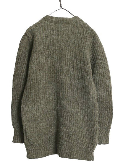 デニム&サプライ ラルフローレン ウール ニット ロング カーディガン レディース M ポロ セーター 前開き 羽織り 重ね着 シンプル カーキ