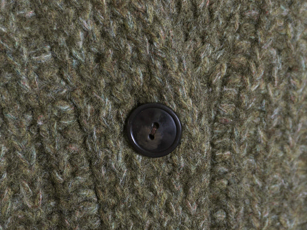 デニム&サプライ ラルフローレン ウール ニット ロング カーディガン レディース M ポロ セーター 前開き 羽織り 重ね着 シンプル カーキ