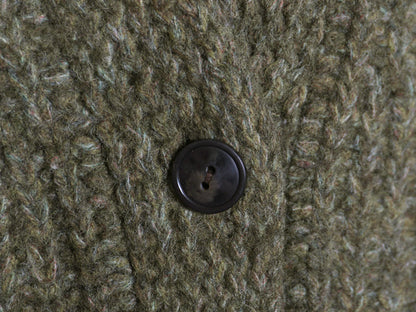 デニム&サプライ ラルフローレン ウール ニット ロング カーディガン レディース M ポロ セーター 前開き 羽織り 重ね着 シンプル カーキ